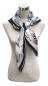 Preview: Foulard Shawl Silk Satin 90X90 Maritime Blue White